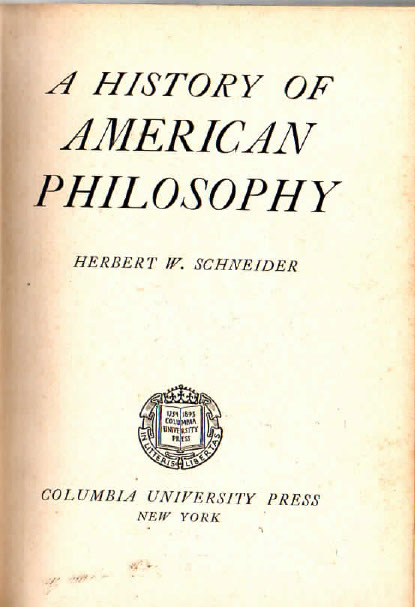 A History of American Philosophy