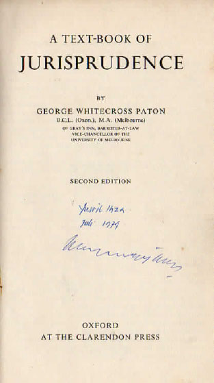 A Text Book of Jurisprudence