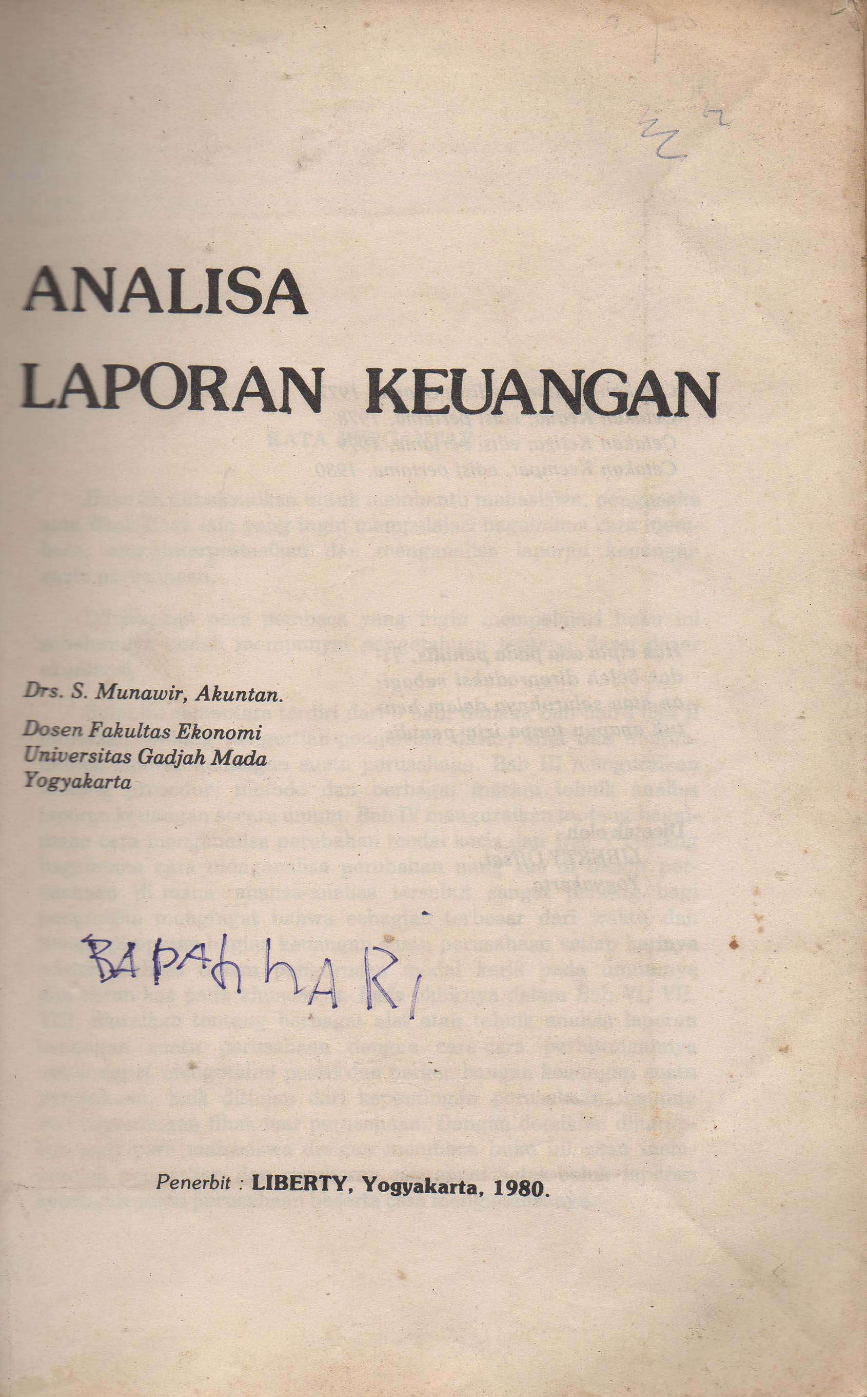 Analisa Laporan Keuangan