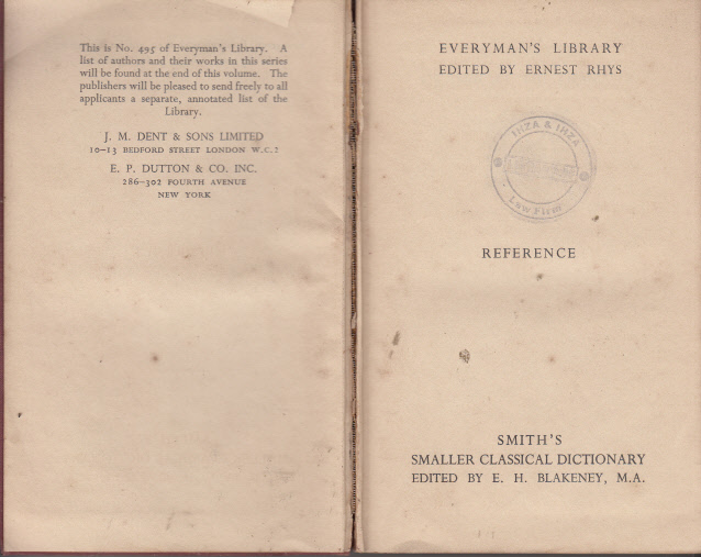 A SMALLER CLASSICAL DICTIONARY.