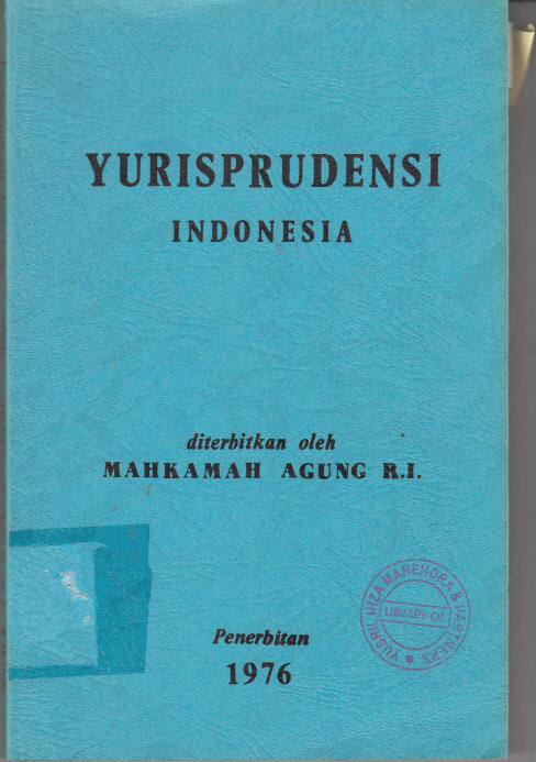 YURISPRUDENSI INDONESIA MAHKAMAH AGUNG REPUBLIK INDONESIA 1976