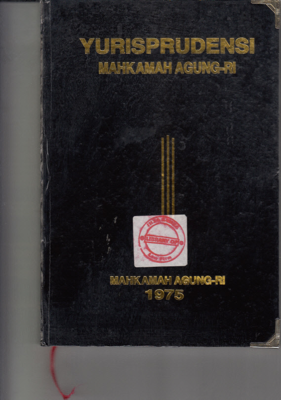 YURISPRUDENSI  MAHKAMAH AGUNG REPUBLIK INDONESIA 1975