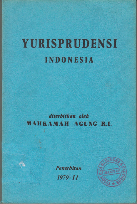 YURISPRUDENSI INDONESIA MAHKAMAH AGUNG REPUBLIK INDONESIA 1979 - II