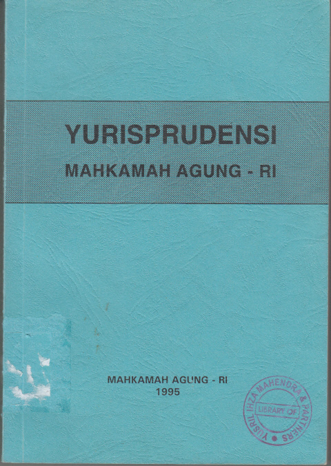 YURISPRUDENSI MAHKAMAH AGUNG REPUBLIK INDONESIA 1995