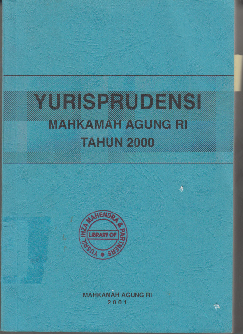 YURISPRUDENSI MAHKAMAH AGUNG REPUBLIK INDONESIA 2000